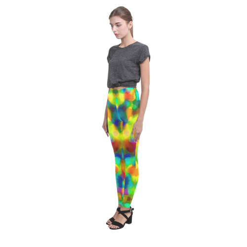 Colorful watercolors texture Cassandra Women's Leggings (Model L01)