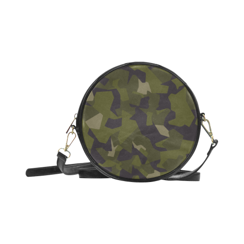 Swedish M90 woodland camouflage Round Sling Bag (Model 1647)