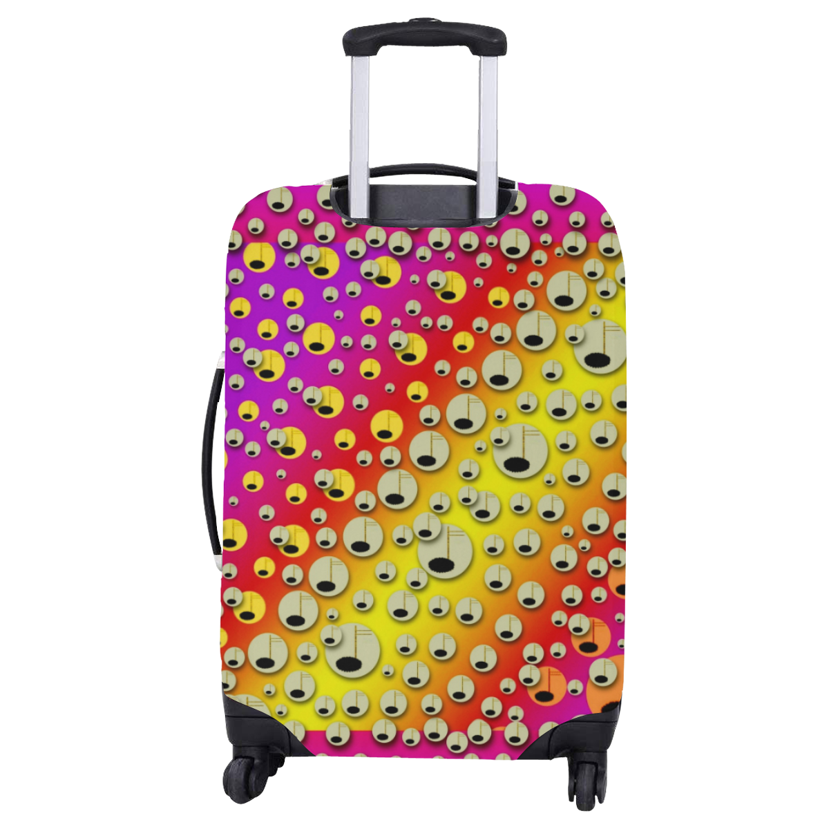 festive music tribute in rainbows Luggage Cover/Large 26"-28"