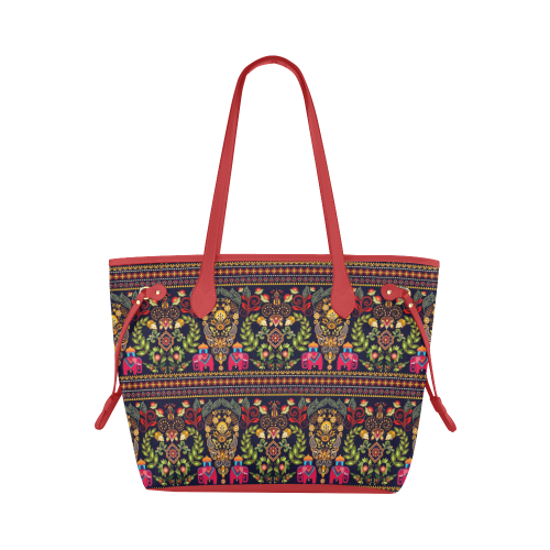 Indian Seamless Pattern Clover Canvas Tote Bag (Model 1661)