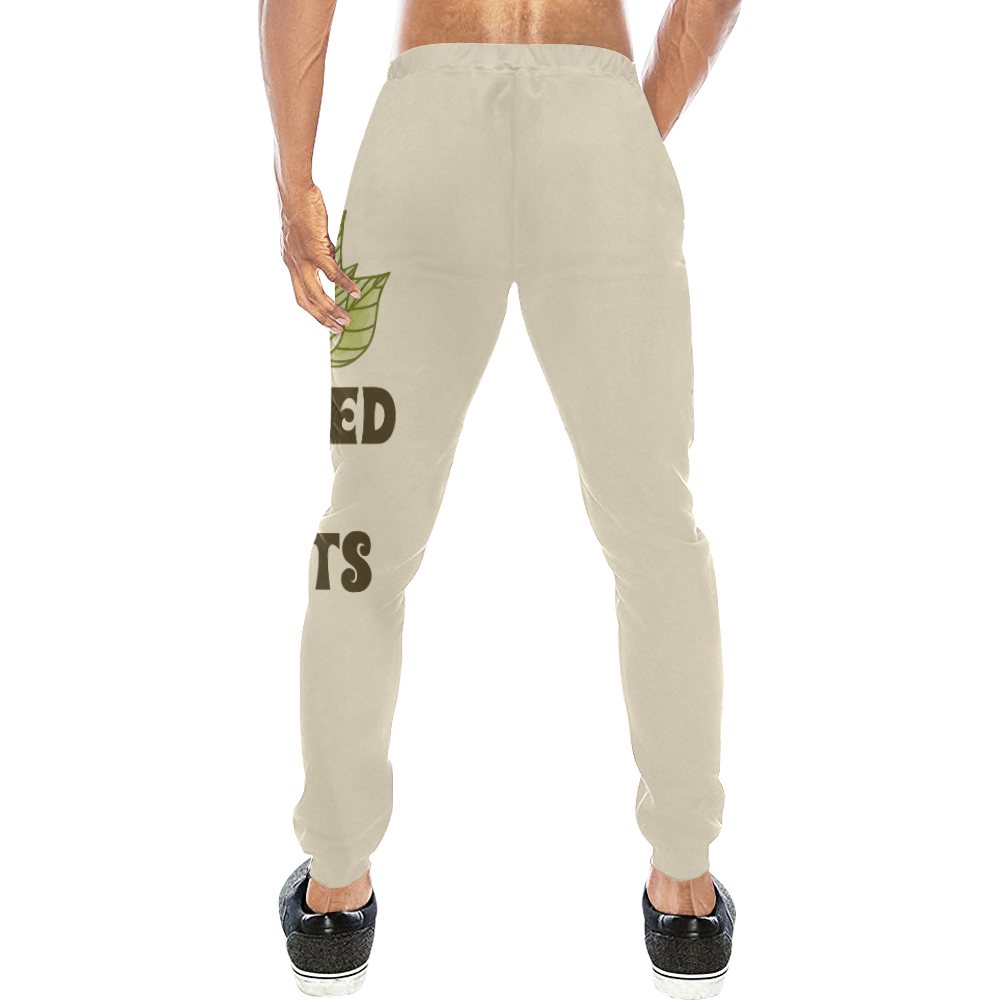 Powered by Plants (vegan) Men's All Over Print Sweatpants (Model L11)