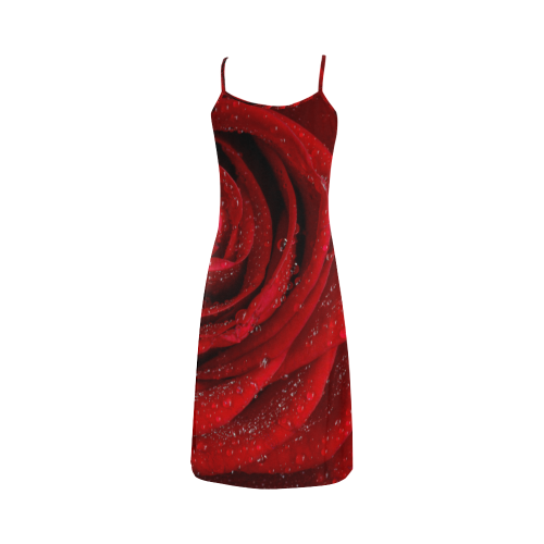 Red rosa Alcestis Slip Dress (Model D05)