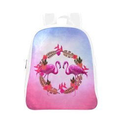 Flamingo Holiday School Backpack (Model 1601)(Small)