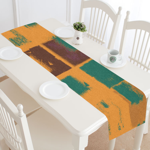 Orange texture Table Runner 16x72 inch