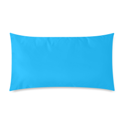Neon Sky Blue Rectangle Pillow Case 20"x36"(Twin Sides)
