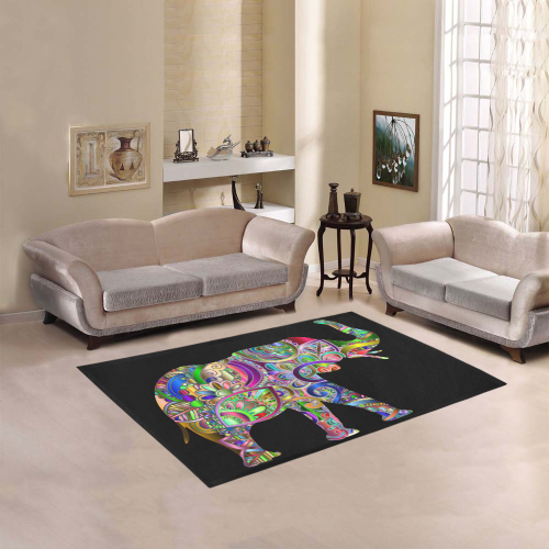 elephant Area Rug 5'3''x4'