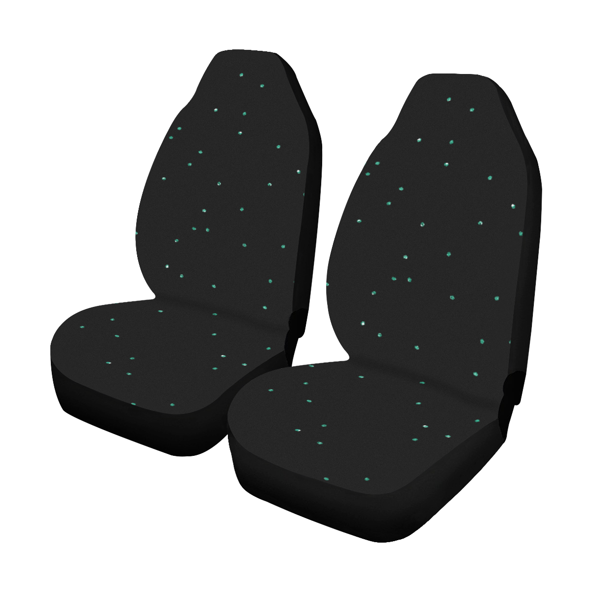 Turquoise Strass simulated design Car Seat Covers (Set of 2)