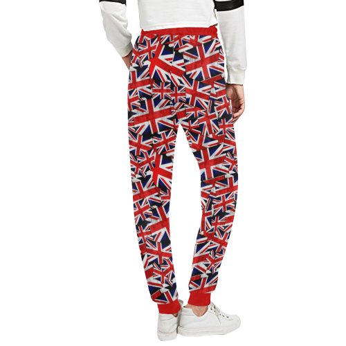 Union Jack British UK Flag - Red Unisex All Over Print Sweatpants (Model L11)