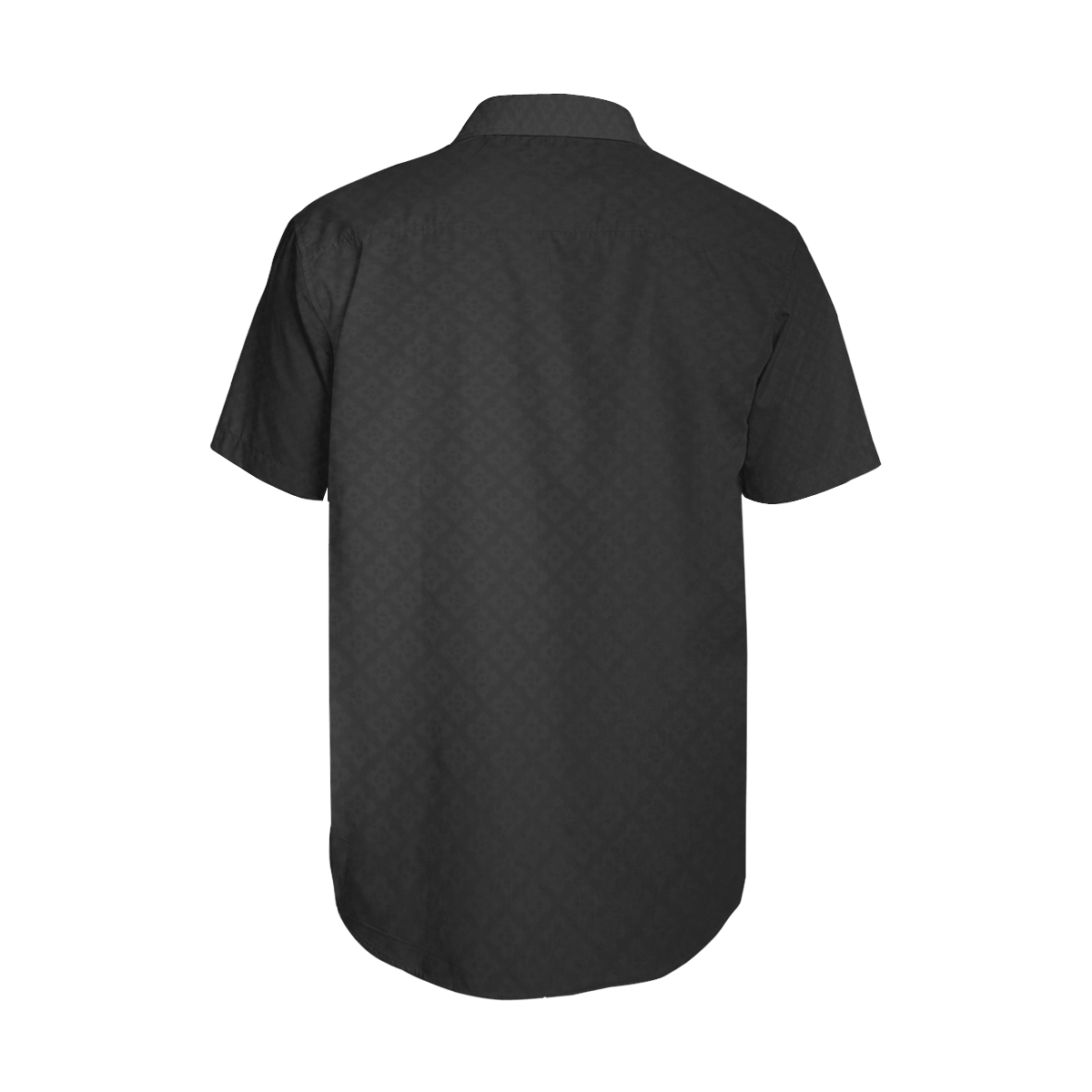 Gothic Plaid Dress Shirt Men's Short Sleeve Shirt with Lapel Collar (Model T54)