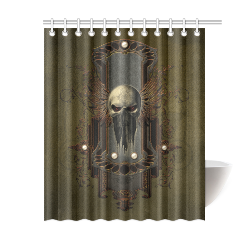 Awesome dark skull Shower Curtain 60"x72"