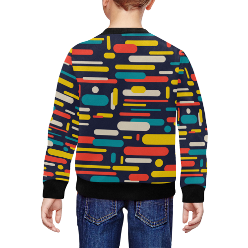 Colorful Rectangles All Over Print Crewneck Sweatshirt for Kids (Model H29)