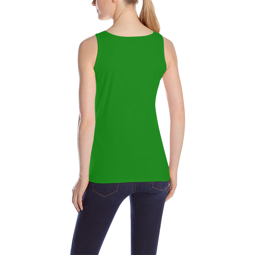 color green All Over Print Tank Top for Women (Model T43)