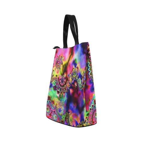 Simple Rainbow Plasma Nylon Lunch Tote Bag (Model 1670)