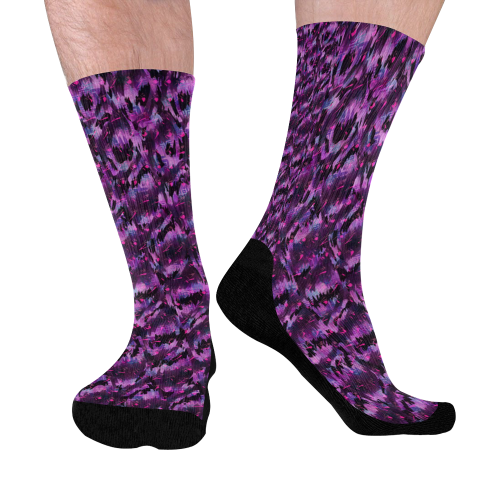 Pink Punk Mid-Calf Socks (Black Sole)
