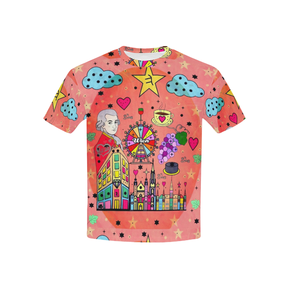 Wiener Pop by Nico Bielow Kids' All Over Print T-shirt (USA Size) (Model T40)