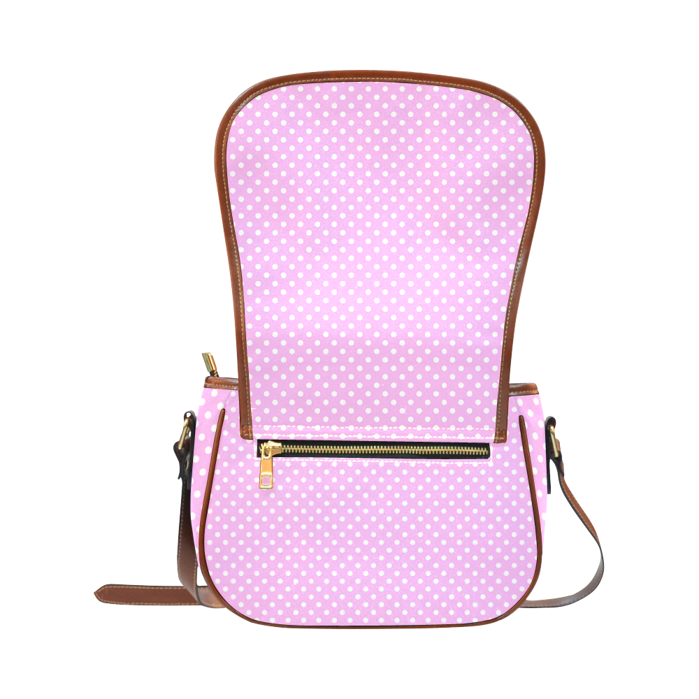 Polka-dot pattern Saddle Bag/Large (Model 1649)