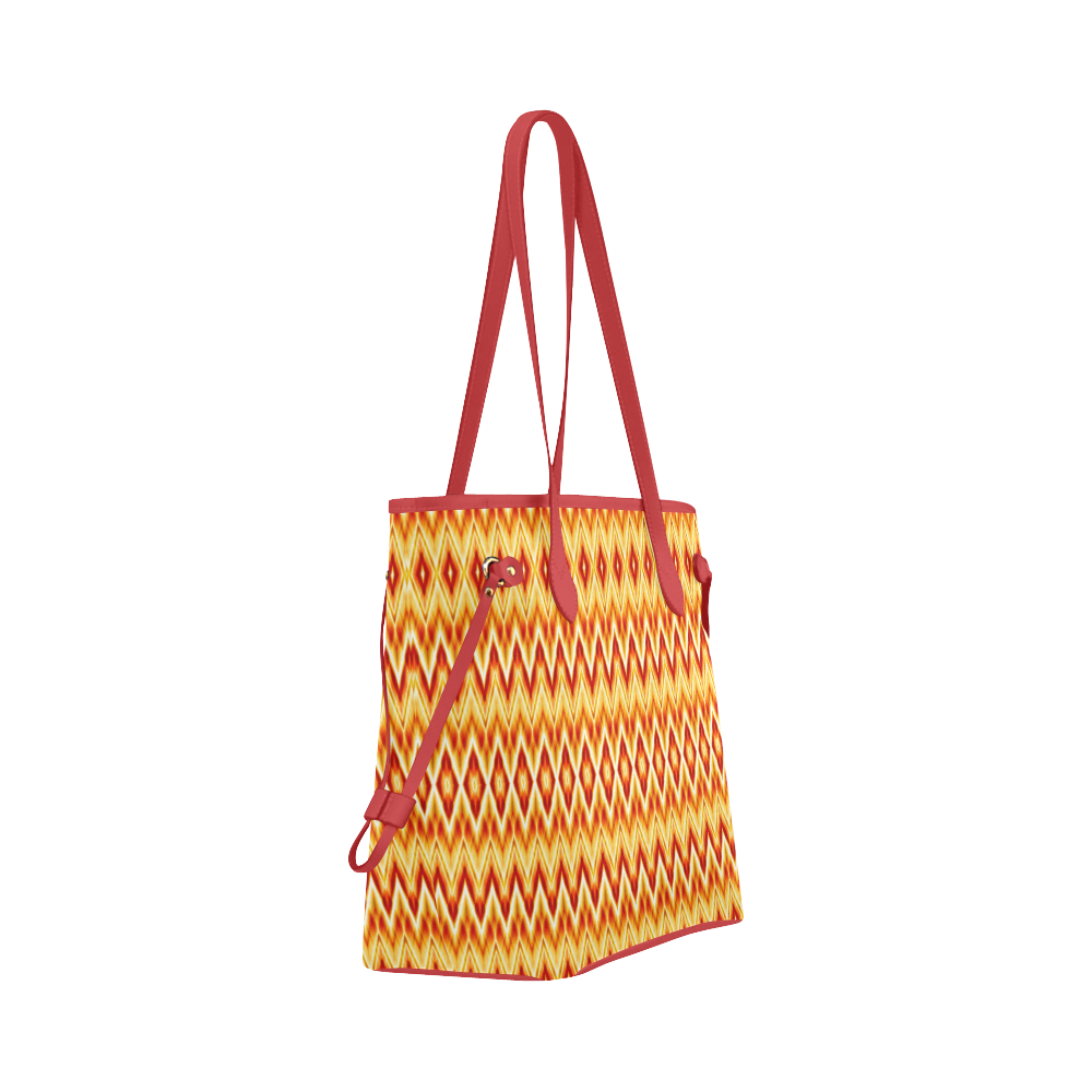 Colorful wavy motifs Clover Canvas Tote Bag (Model 1661)