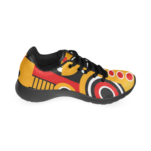 Red Yellow Tiki Tribal Men’s Running Shoes (Model 020)