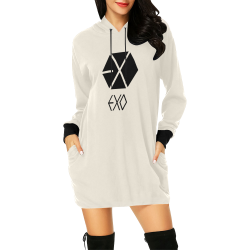 EXO All Over Print Hoodie Mini Dress (Model H27)
