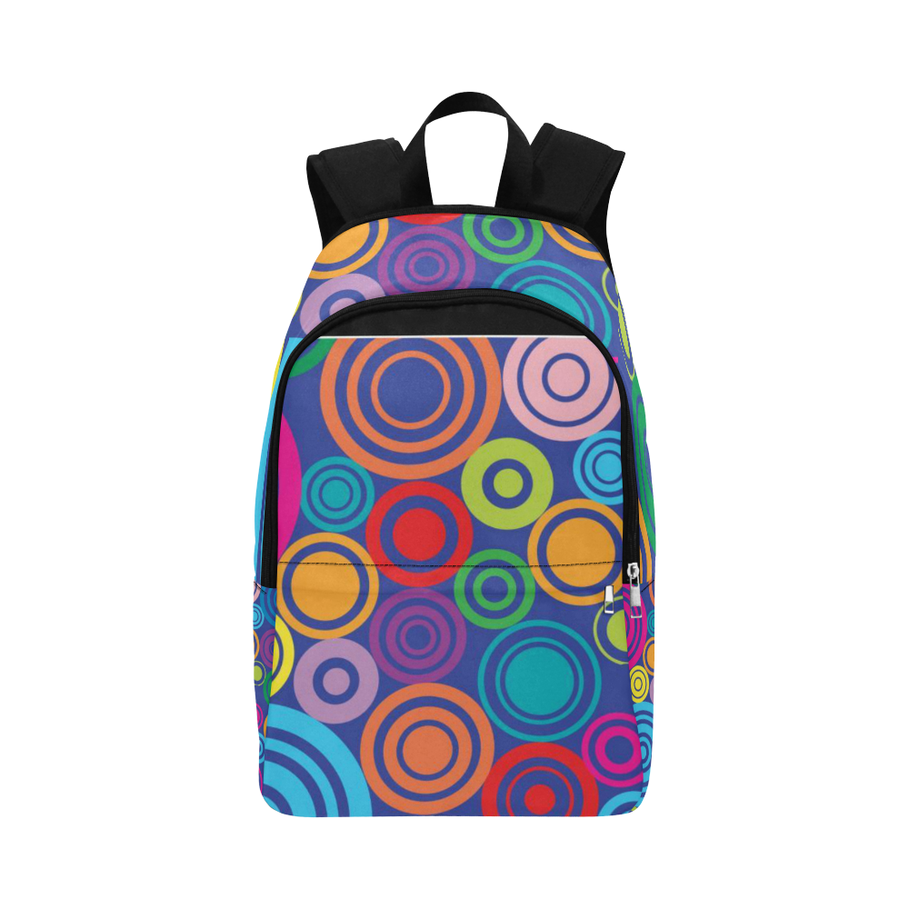multicolored dots Fabric Backpack for Adult (Model 1659)