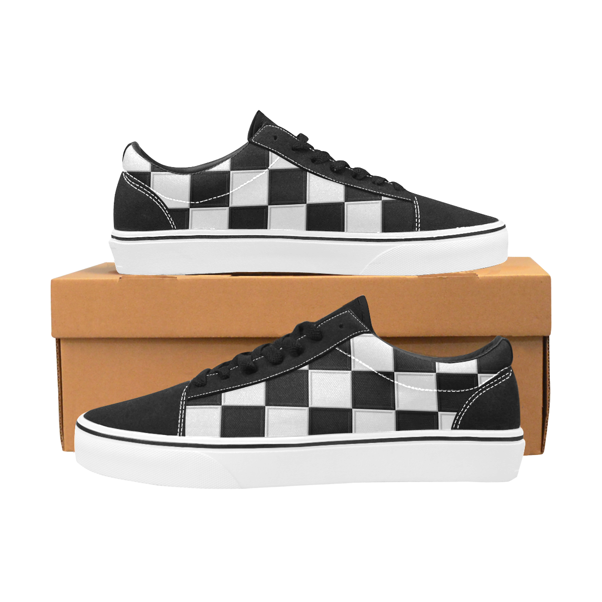 skate chess Women's Low Top Skateboarding Shoes (Model E001-2)