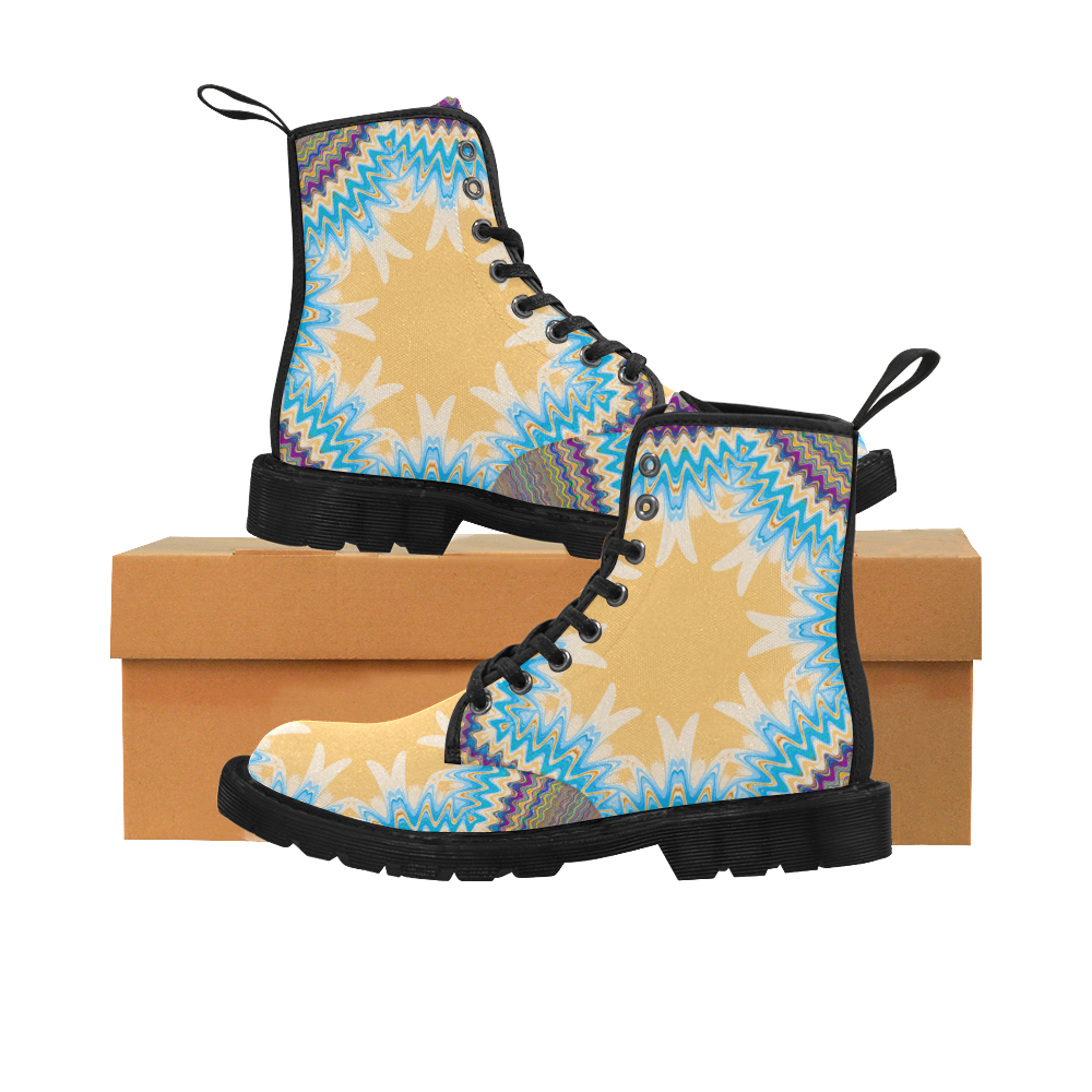 Snowflake Martin Boots for Women (Black) (Model 1203H)