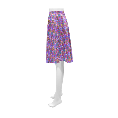 Purple Doodles - Hidden Smiles Athena Women's Short Skirt (Model D15)