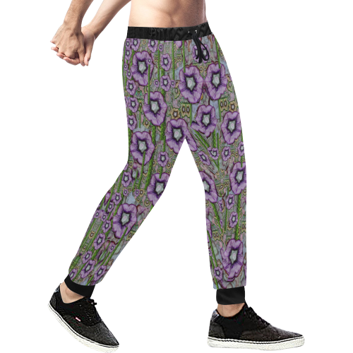 Jungle fantasy flowers climbing to be in freedom Men's All Over Print Sweatpants (Model L11)
