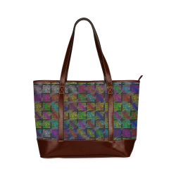 Ripped SpaceTime Stripes Collection Tote Handbag (Model 1642)