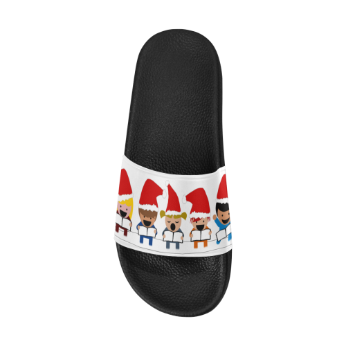 Christmas Carol Singers Women's Slide Sandals (Model 057)