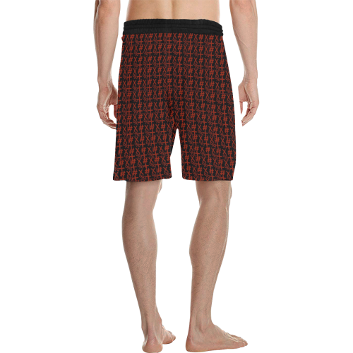 NUMBERS Collection Symbols Red Men's All Over Print Casual Shorts (Model L23)