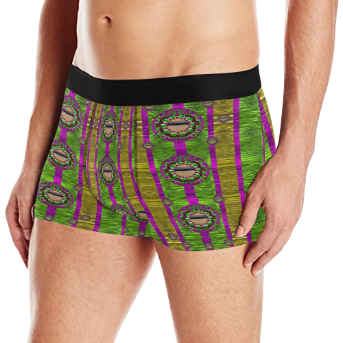 Sunset love in the rainbow decorative Men's All Over Print Boxer Briefs (Model L10)