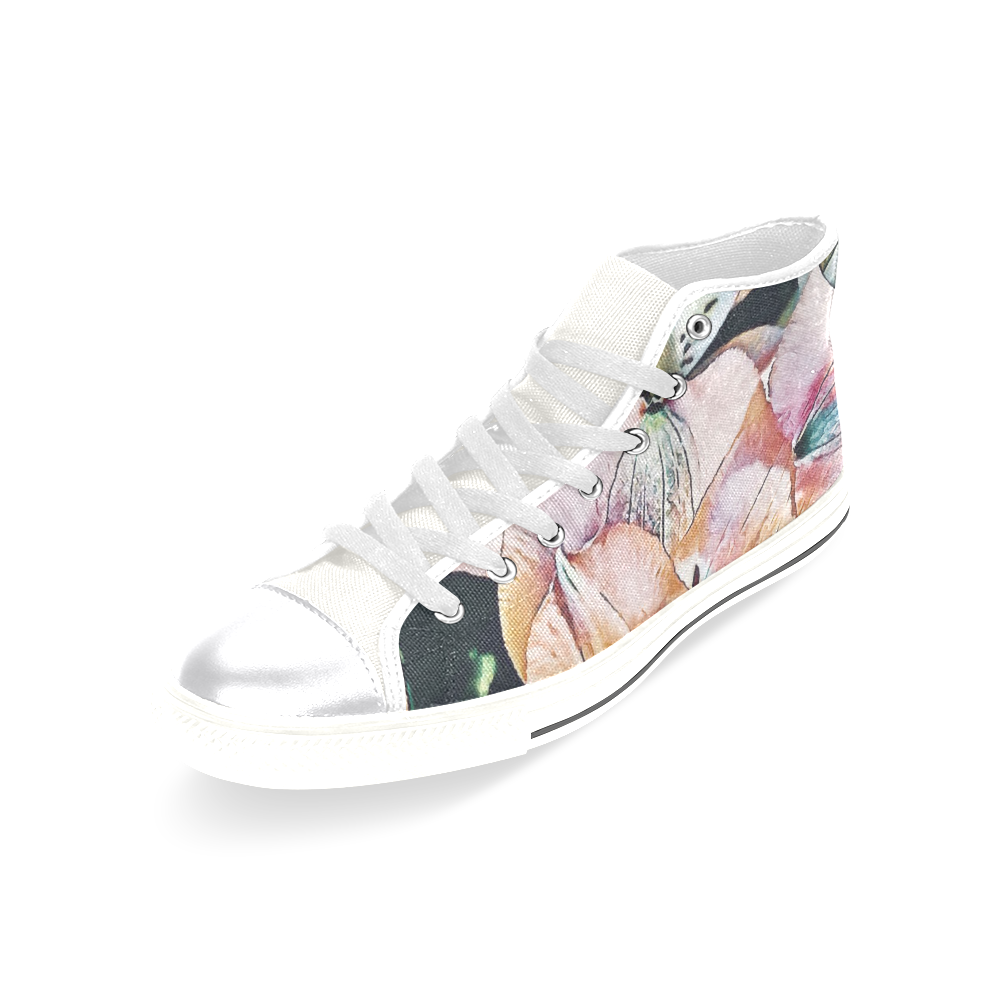Impression Floral 10192 by JamColors Women's Classic High Top Canvas Shoes (Model 017)