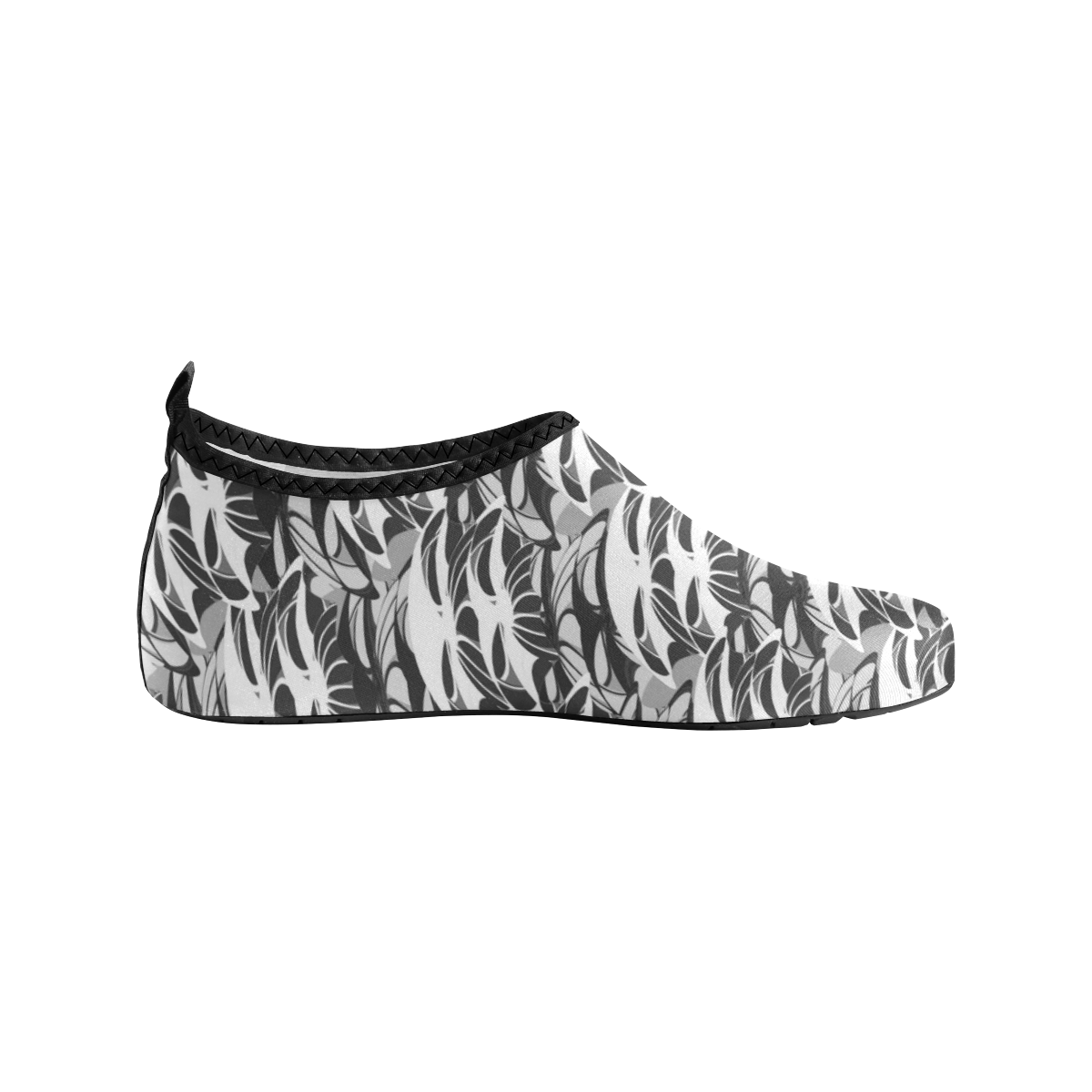 Alien Troops - Black & White Men's Slip-On Water Shoes (Model 056)