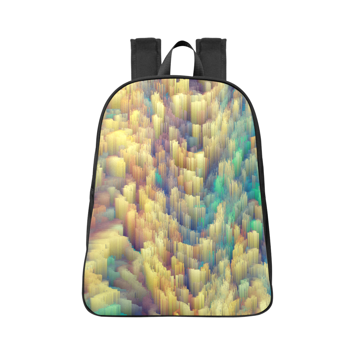 glitch art #colors Fabric School Backpack (Model 1682) (Large)