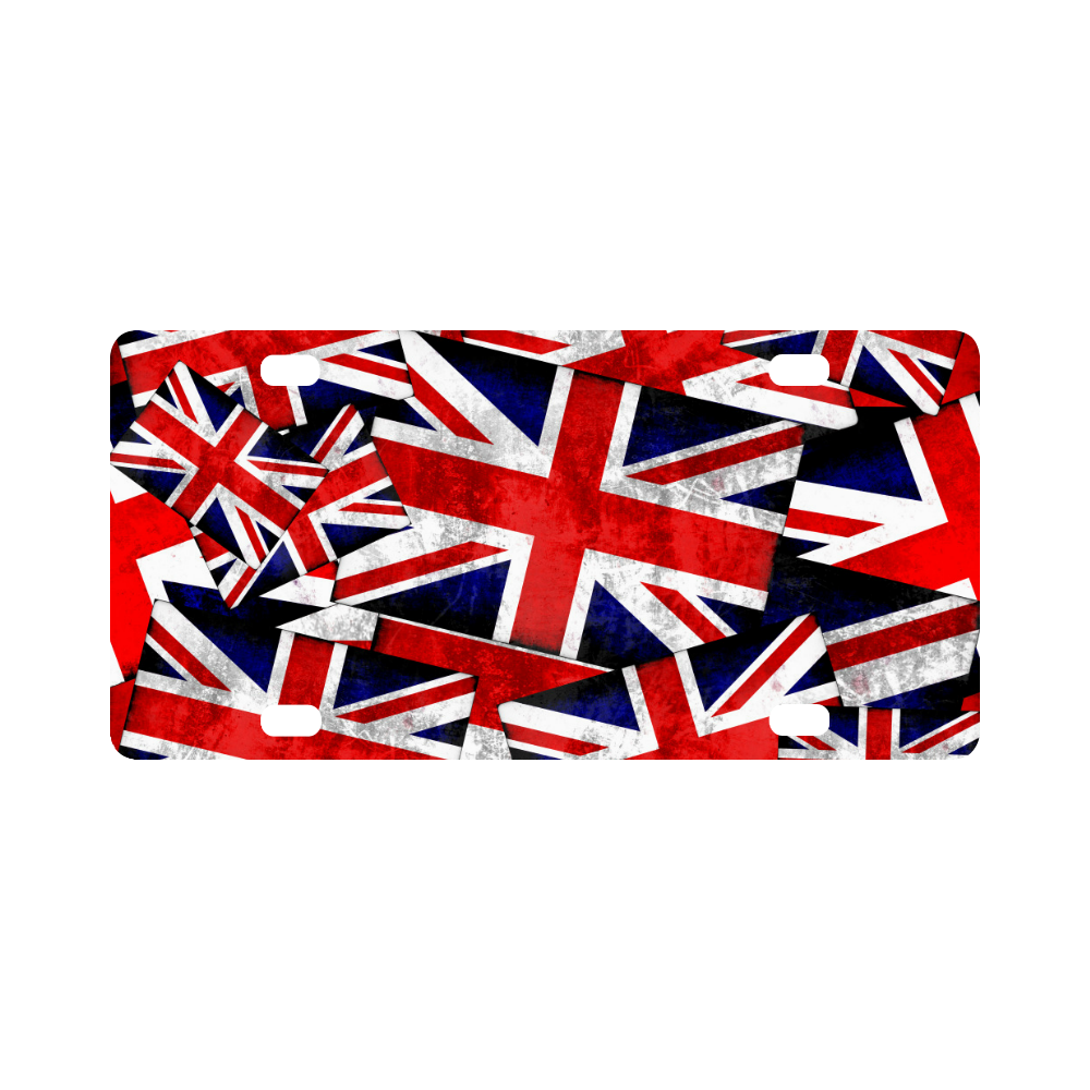Union Jack British UK Flag Classic License Plate