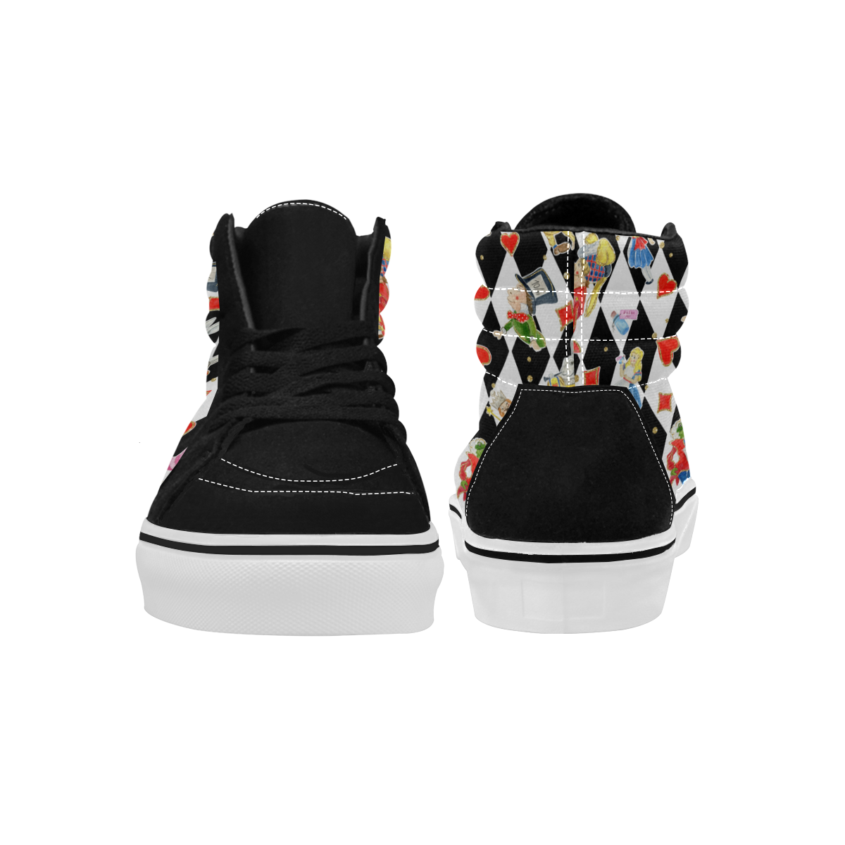 aliceinwonderlandvans Women's High Top Skateboarding Shoes (Model E001-1)