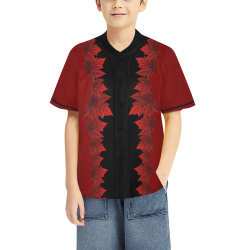 Canada Maple Leaf Kid's Jerseys All Over Print Baseball Jersey for Kids (Model T50)