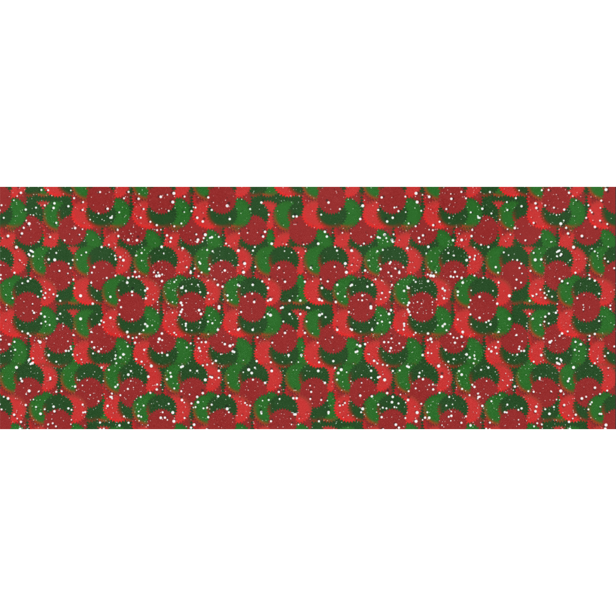 Christmas Snow Red and Green Gift Wrapping Paper 58"x 23" (5 Rolls)