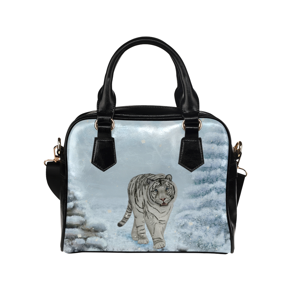 Wonderful siberian tiger Shoulder Handbag (Model 1634)
