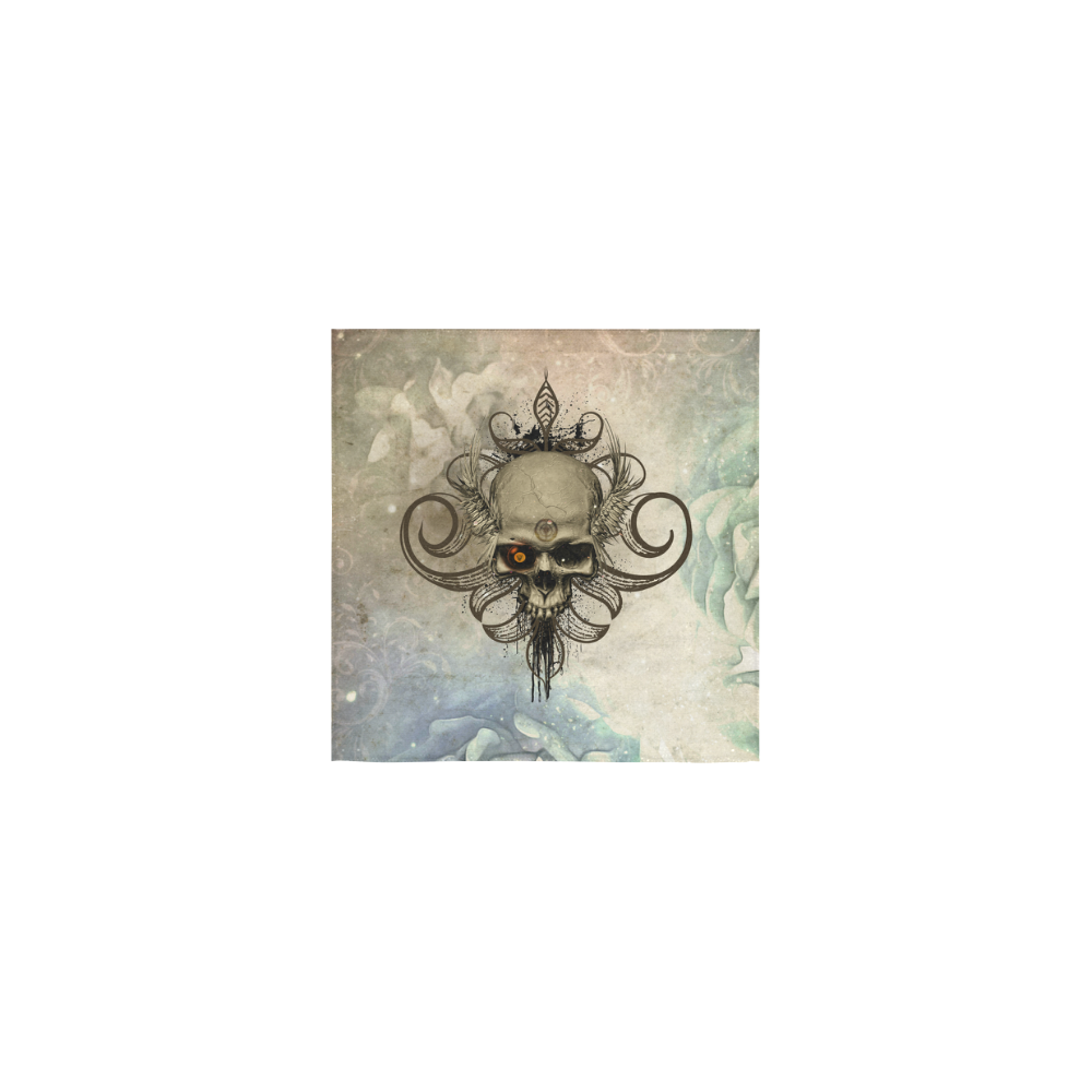Creepy skull, vintage background Square Towel 13“x13”
