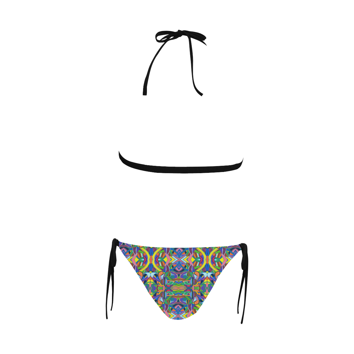 Hanahpu Buckle Front Halter Bikini Swimsuit (Model S08)