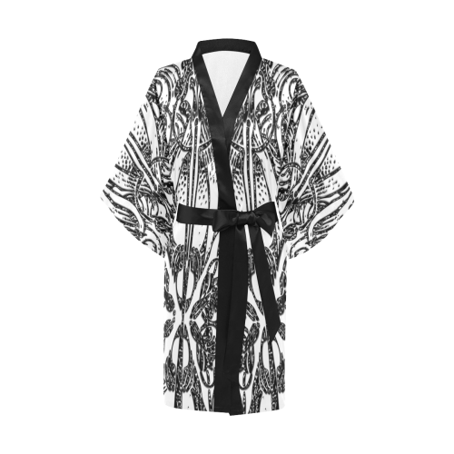 Lace Black Kimono Robe