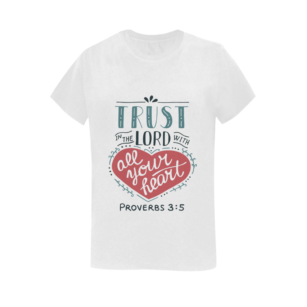 Bible Vers Women's T-Shirt in USA Size (Two Sides Printing)