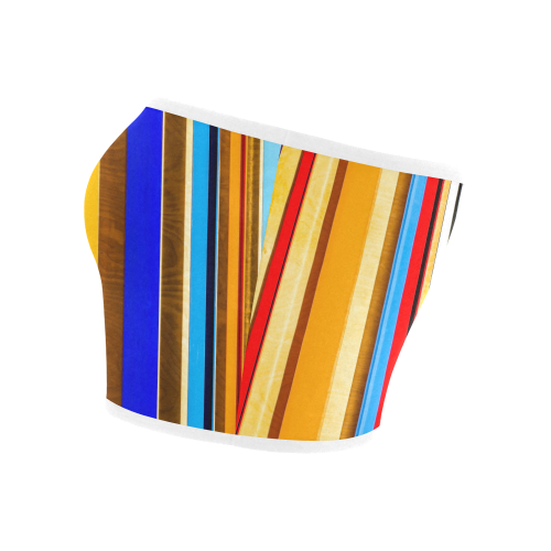 Colorful abstract pattern stripe art Bandeau Top