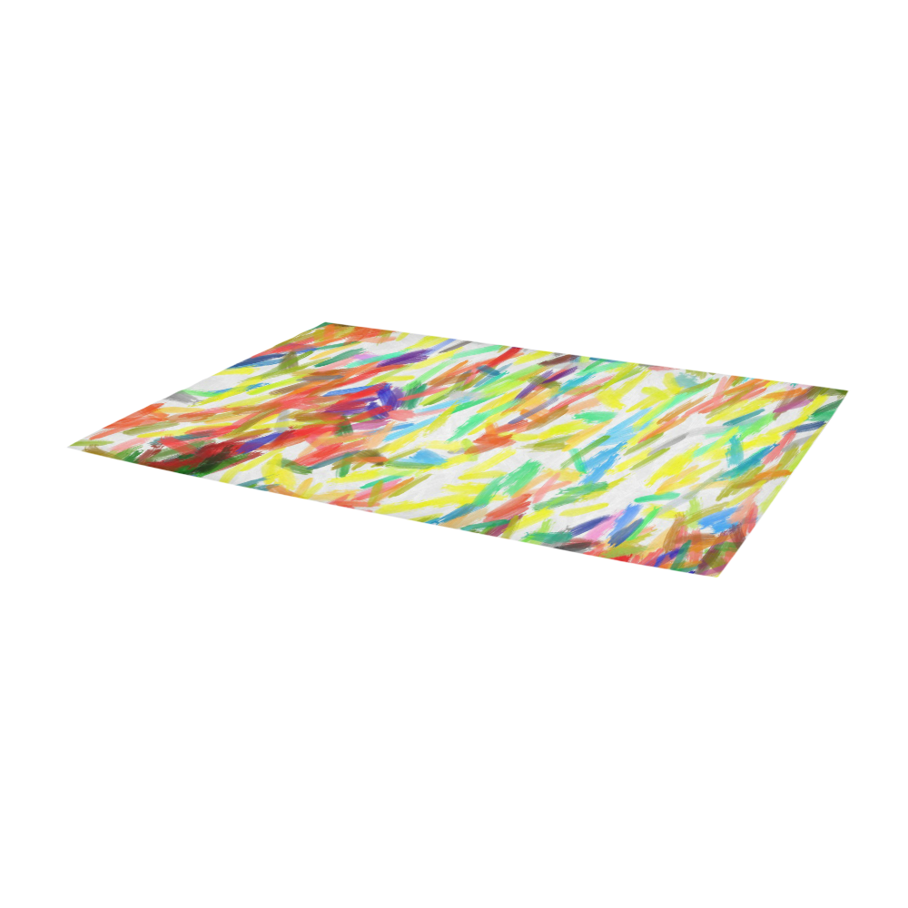 Colorful brush strokes Area Rug 9'6''x3'3''