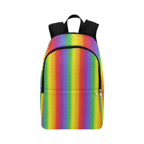Rainbow Pattern by K.Merske Fabric Backpack for Adult (Model 1659)