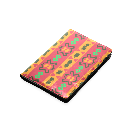 Tribal shapes in retro colors (2) Custom NoteBook A5