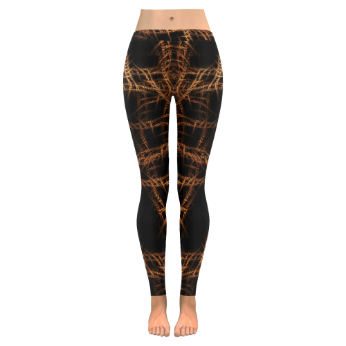 Trapped Women's Low Rise Leggings (Invisible Stitch) (Model L05)