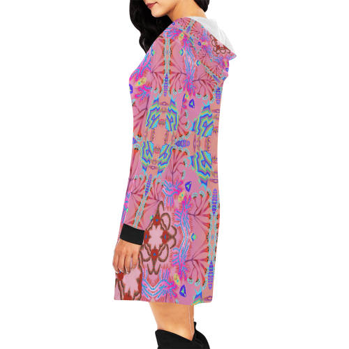 Oceanic Harmony by Sarah Walkerpng120 All Over Print Hoodie Mini Dress (Model H27)